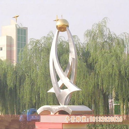 戶外園林景觀不銹鋼幾何切面鹿雕塑 酒泉白鋼雕塑景觀加工廠